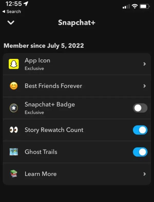 ฟีเจอร์ Snapchat-plus ฟีเจอร์ Snapchat plus