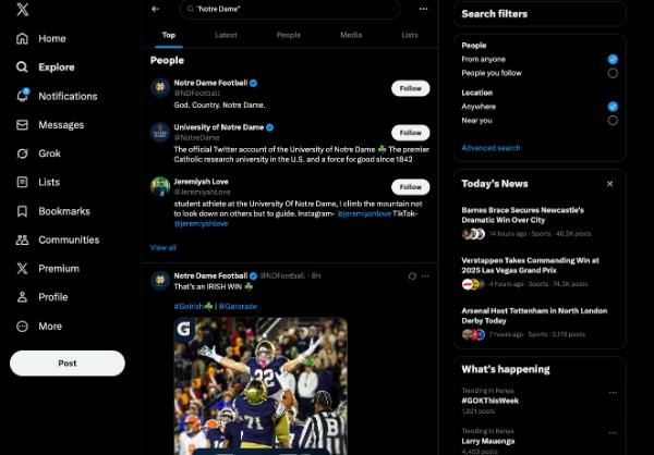 Cambiar a las noticias en Twitter en línea