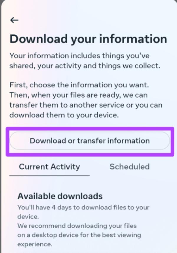 Lade deine Informationen auf Instagram herunter Lade deine Informationen auf Instagram herunter