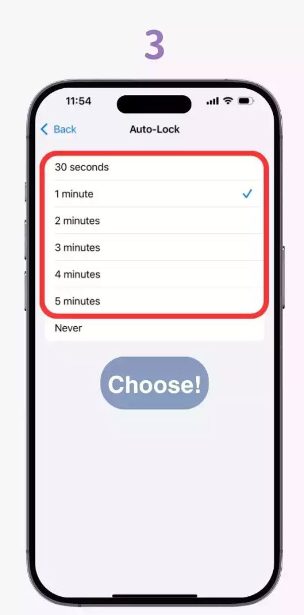 úprava časového limitu obrazovky v systému iOS