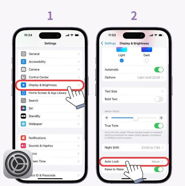 úprava časového limitu obrazovky na iPhonu nebo iPadu