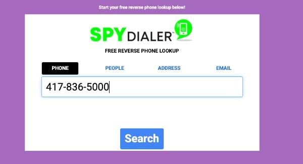 在間諜撥號器上搜尋號碼 在 Spy Dialer 上搜尋號碼