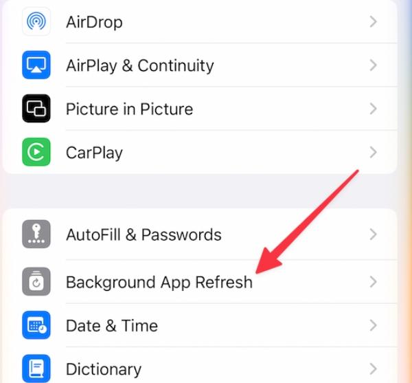 Background App Refresh Background App Refresh