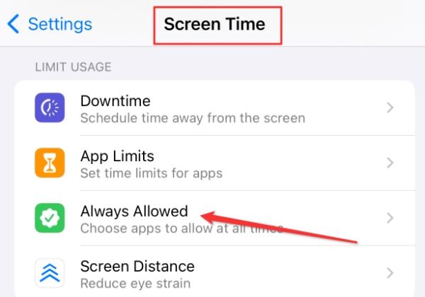 Periksa Batasan Waktu Layar