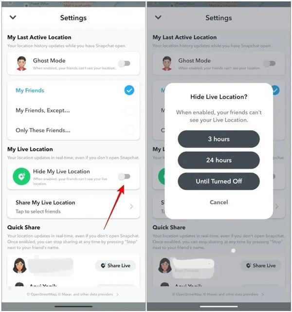 Hide My Vị Trí Trực Tiếp