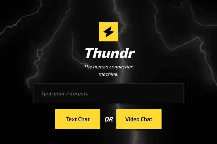 Случайный видеочат Thundr