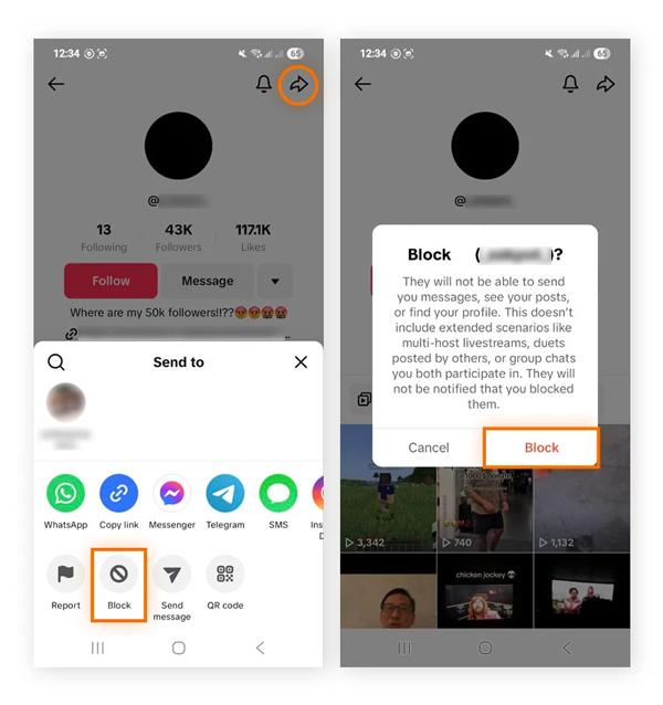 block someone on TikTok