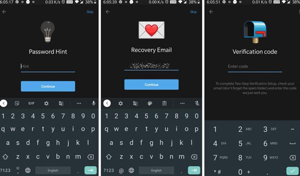enter the recovery email