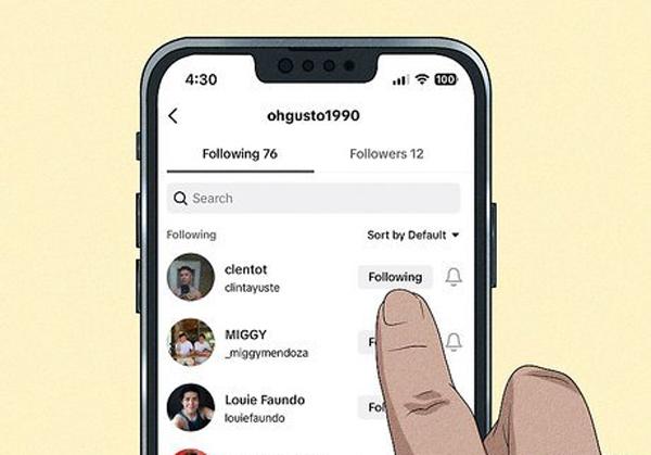 unfollow the account