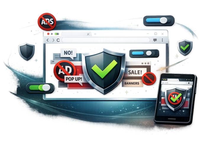 20260109_1043_Image Generation_simple_compose_01kega4pxcfhraj4z8qqzfw777 (2)_WH_720x480px 크롬용 최고의 광고 차단 앱