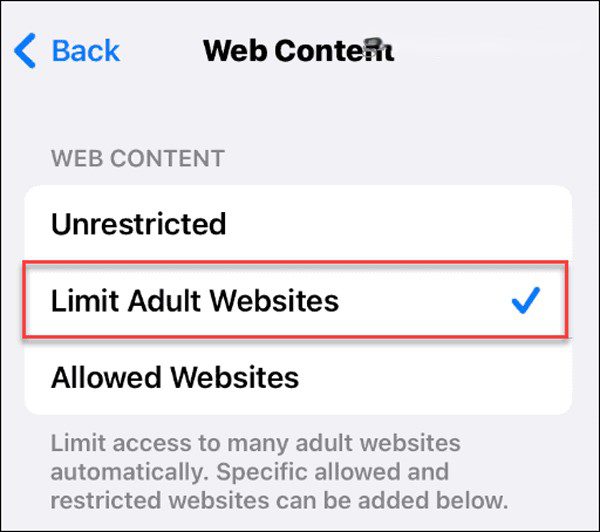 Block adult websites on Safari automatically
