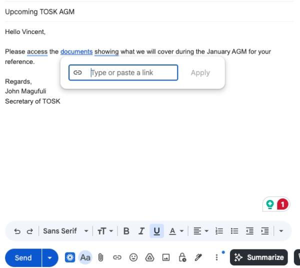How to make a link clickable in Emails