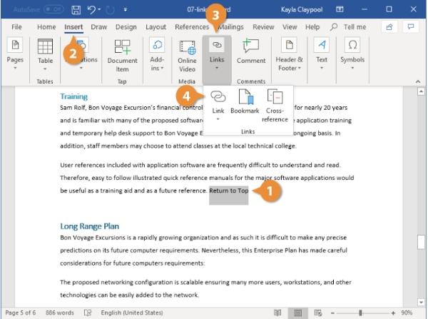 How to make a link clickable in documents