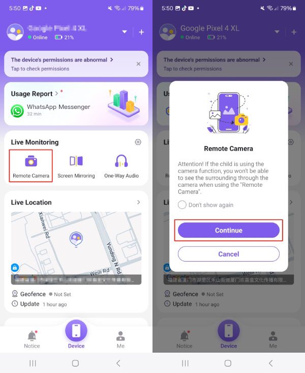 Daljinska Kamera na FlashGet Kids