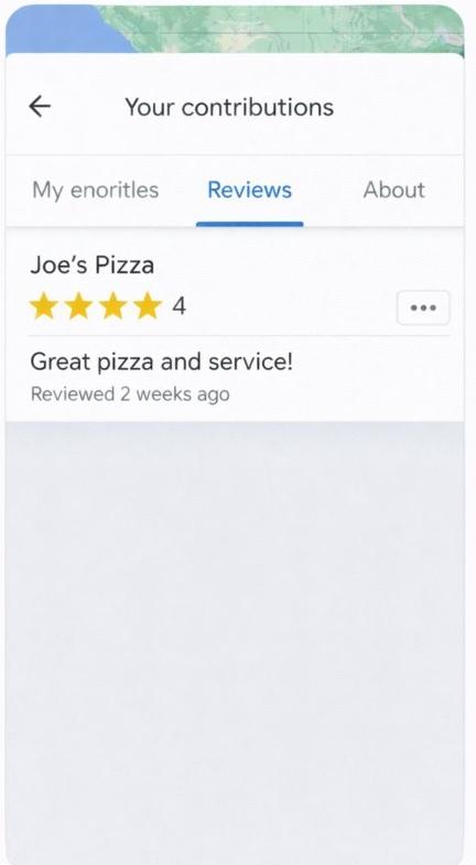 Steps to modify your rating or review content  3