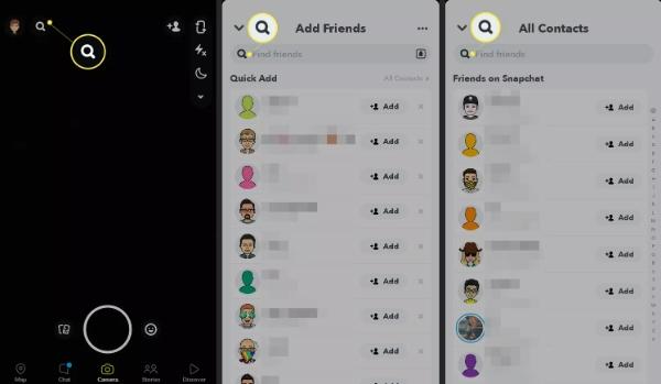 Type the username you want to find in the search bar