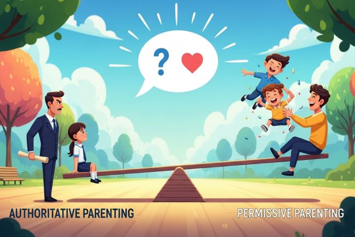 The balance between authoritative and permissive parenting