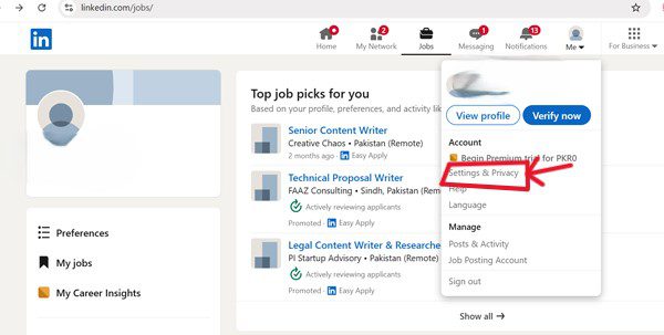 unblock someone on LinkedIn
