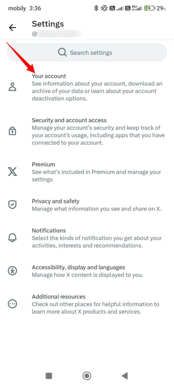 How to change Twitter handle on Android phone 3