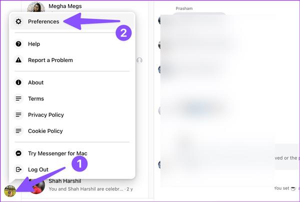 Preferences settings