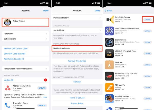 Reveal Hidden App Store Purchases