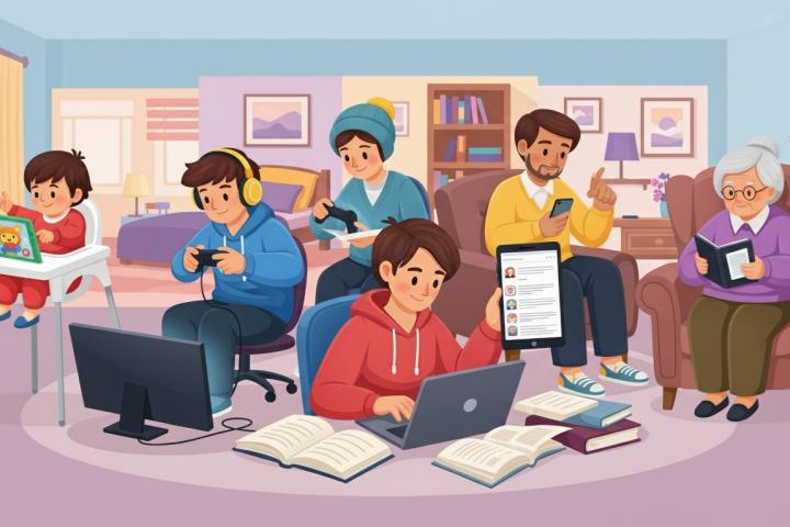 Quelle génération passe le moins de temps devant les écrans ?