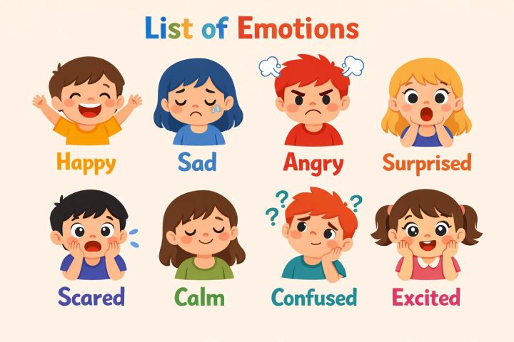 The list of emotions: Understanding and managing feelings for kids