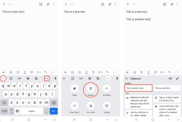 Cronologia degli appunti di Android Cronologia degli appunti di Android