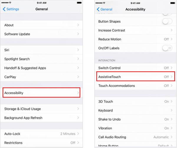 Check and Turn Off AssistiveTouch