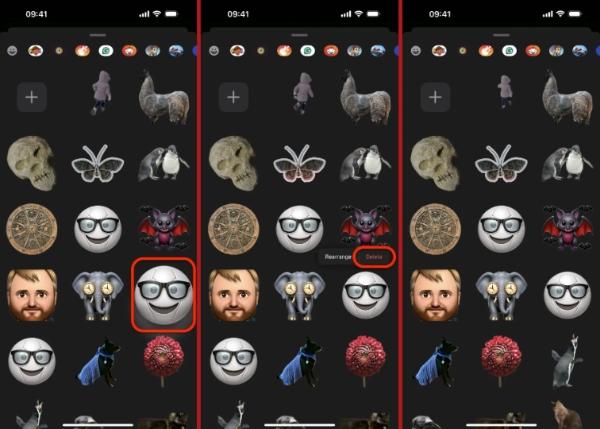 delete stickers on iMessage