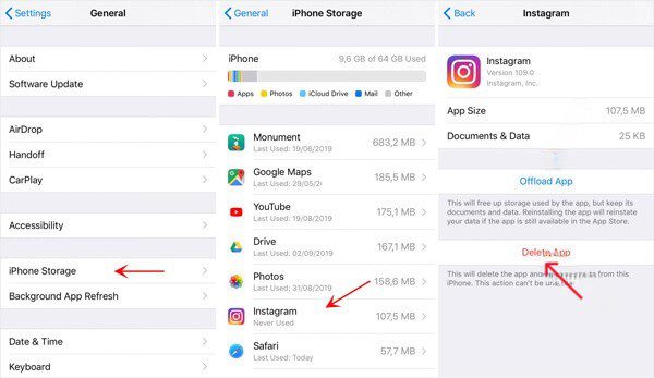 clear Instagram cache on iPhone