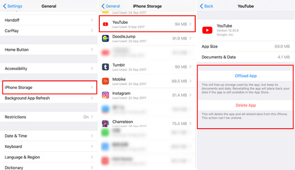 Clear app cache on iPhone by reinstalling apps
