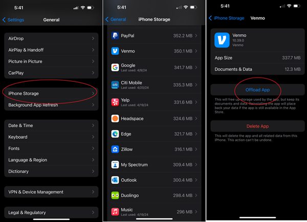 clear app cache on iPhone