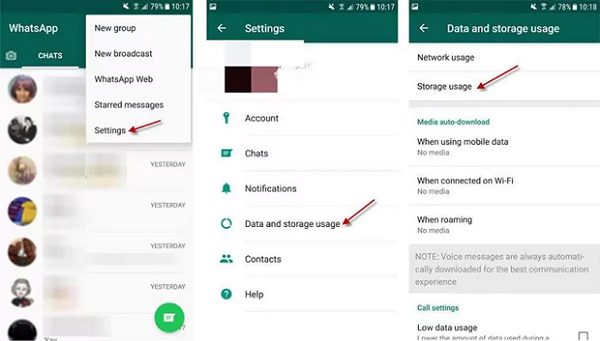 clear WhatsApp cache on iPhone