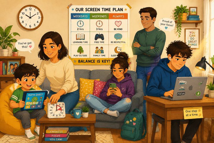 Screen time rules for elementary vs middle school vs high school