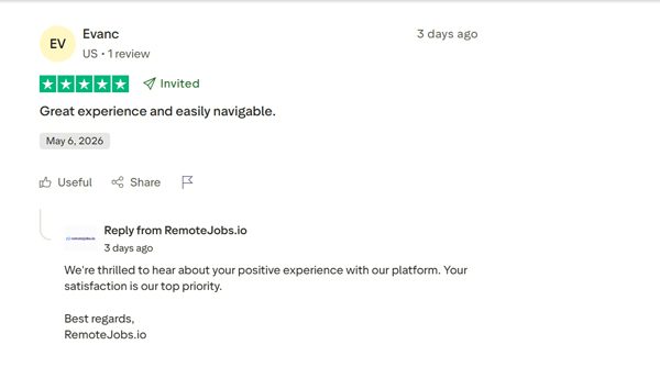 Is remotejobs.io legit on Trustpilot