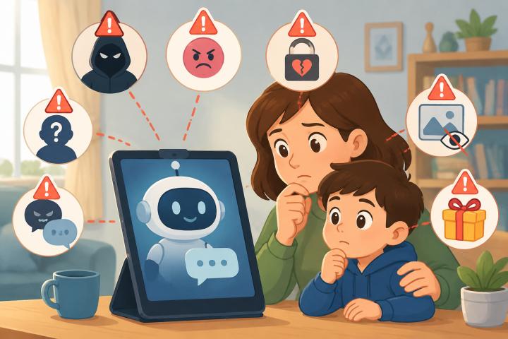 Varovné signály pro chatboty s umělou inteligencí, které by rodiče měli vědět: Průvodce věkem po dítěti