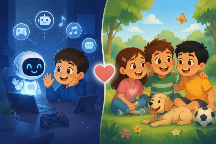 Teman AI vs Teman sungguhan: Bagaimana menjelaskan perbedaannya kepada anak-anak