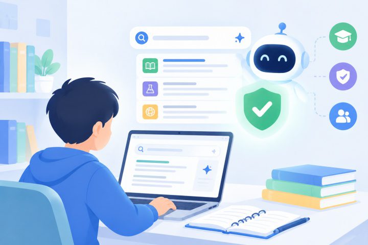 How to help kids use AI search safely for homework