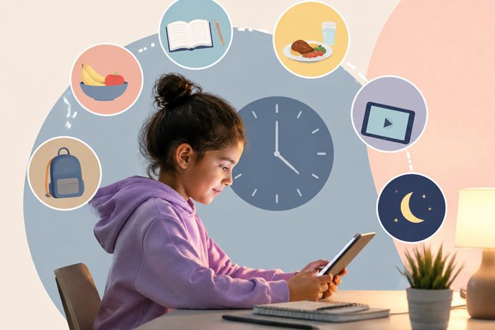 The best school-night screen time schedule & rules guide
