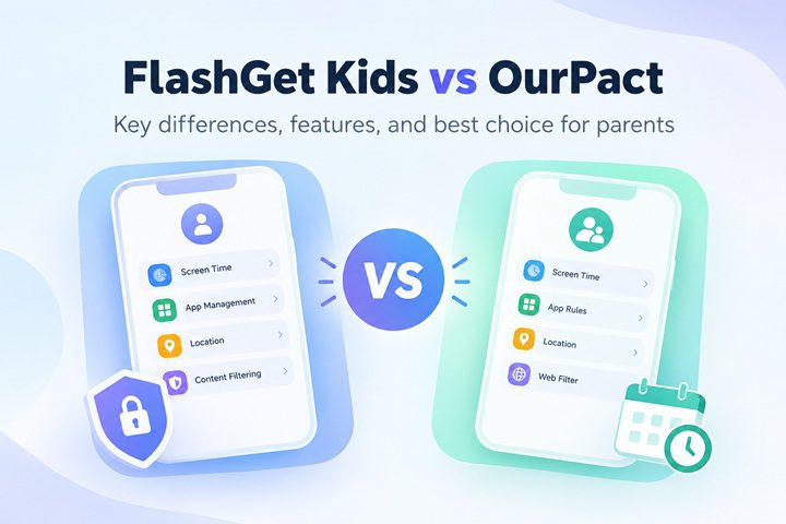 FlashGet Kids vs OurPact: Key differences, features,