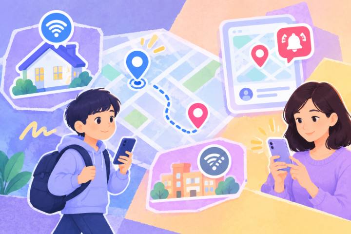 Will parents still get location alerts when kids are away from home Wi-Fi