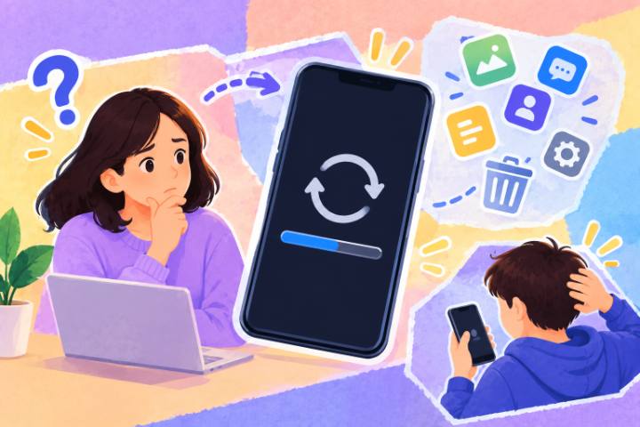 My child factory reset their phone: What should I do next